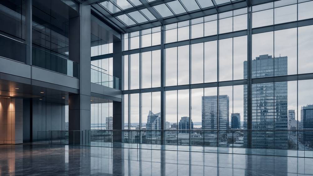 Atrium de bureaux contemporain